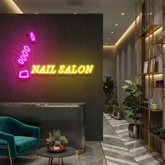 Nail Salon 1 Artwork Led Neon Sign Light, Nail Salon Decoration