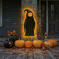 Halloween Grim Pumpkin Neon Sign – Spooky LED Wall Light for Haunted Home & Party Décor