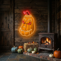 Evil Pumpkin Neon Sign – Scary Halloween LED Wall Light for Haunted House & Party Décor