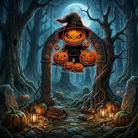 Witch Pumpkin Neon Sign – Spooky Halloween LED Light for Haunted House & Party Wall Décor