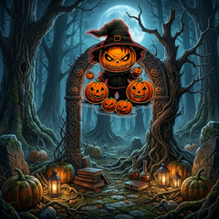 Witch Pumpkin Neon Sign – Spooky Halloween LED Light for Haunted House & Party Wall Décor