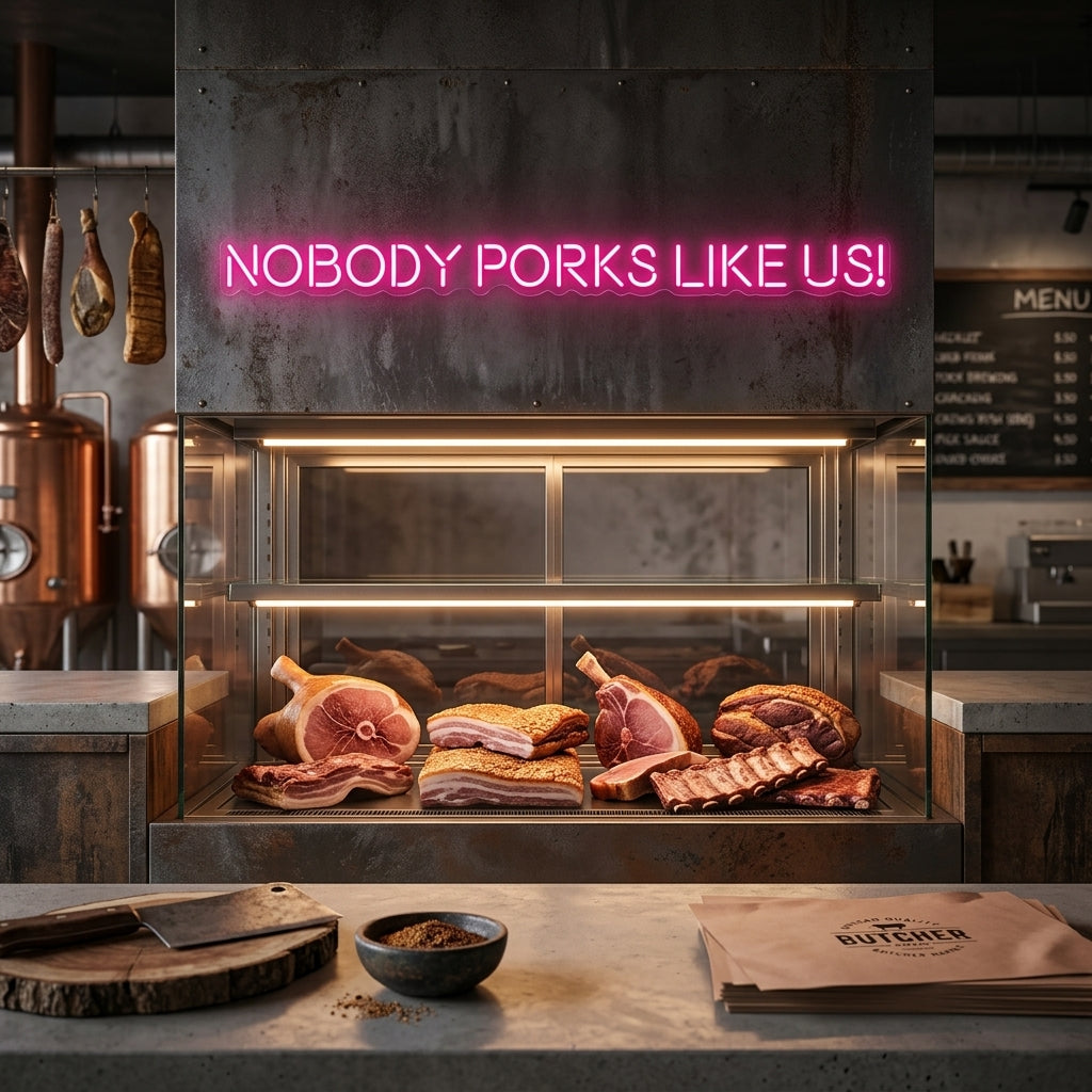 Custom Neon: NOBODY PORKS LI...