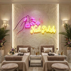Nail Polish 1 Artwork Led Neon Sign Light, Nail Salon Decoration