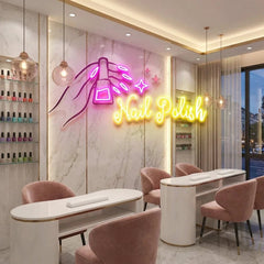 Nail Polish 1 Artwork Led Neon Sign Light, Nail Salon Decoration