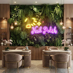 Nail Polish 1 Artwork Led Neon Sign Light, Nail Salon Decoration