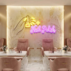 Nail Polish 1 Artwork Led Neon Sign Light, Nail Salon Decoration