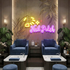 Nail Polish 1 Artwork Led Neon Sign Light, Nail Salon Decoration