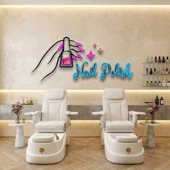 Nail Polish 1 Artwork Led Neon Sign Light, Nail Salon Decoration