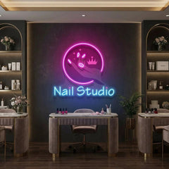 Nail Studio Artwork Led Neon Sign Light, Nail Salon Decoration