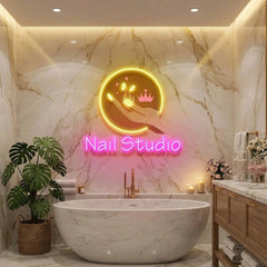 Nail Studio Artwork Led Neon Sign Light, Nail Salon Decoration