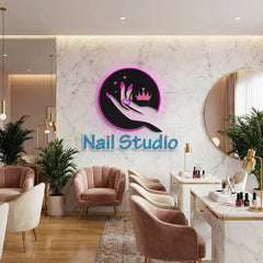 Nail Studio Artwork Led Neon Sign Light, Nail Salon Decoration