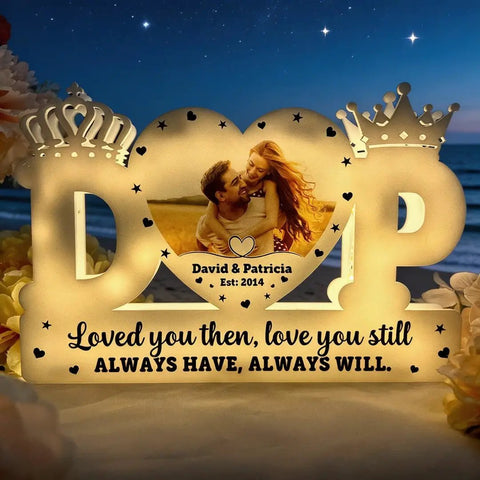 Name Letter Heart - Personalized Photo Light Box
