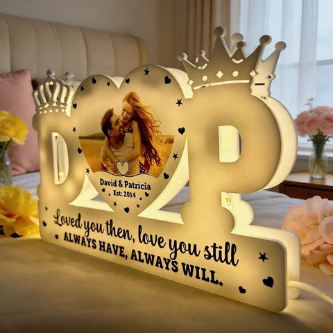 Name Letter Heart - Personalized Photo Light Box