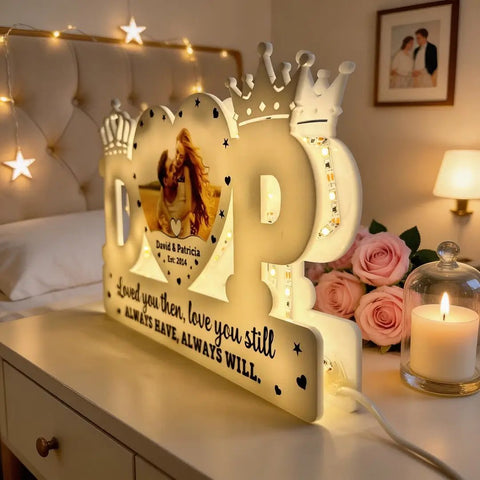 Name Letter Heart - Personalized Photo Light Box