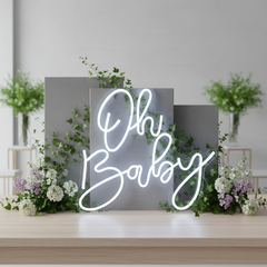 Oh Baby Neon Sign for Party Decoration