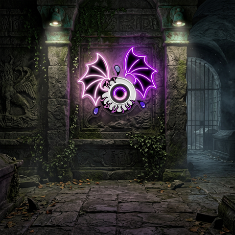 Bat Eye Neon Sign – Spooky Halloween LED Wall Light for Haunted Home & Party Décor