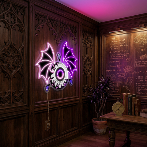 Bat Eye Neon Sign – Spooky Halloween LED Wall Light for Haunted Home & Party Décor