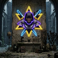 Ninja With Skull Mask LED Neon Sign Light Pop Art