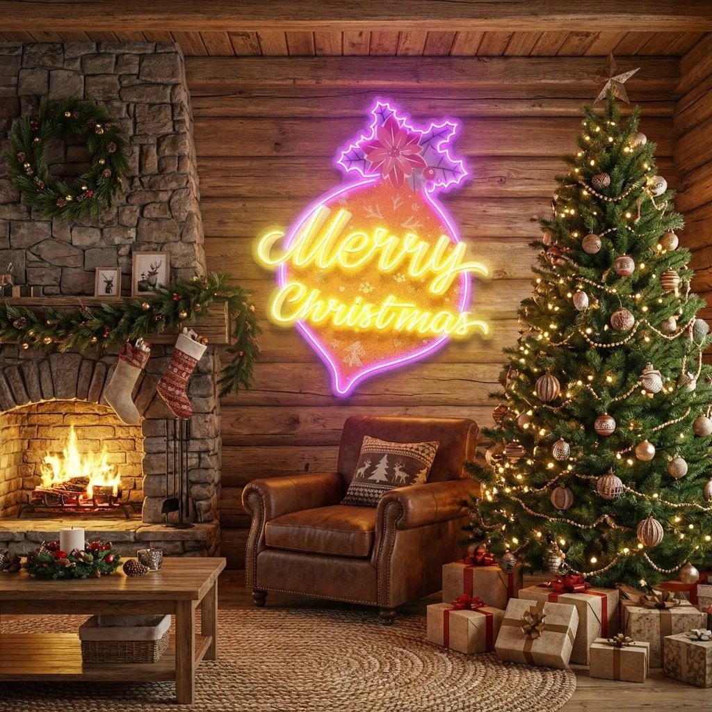 Noel Bauble Art Work Led Neon Sign Light