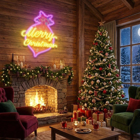 Noel Bauble Art Work Led Neon Sign Light