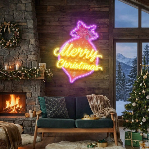Noel Bauble Art Work Led Neon Sign Light