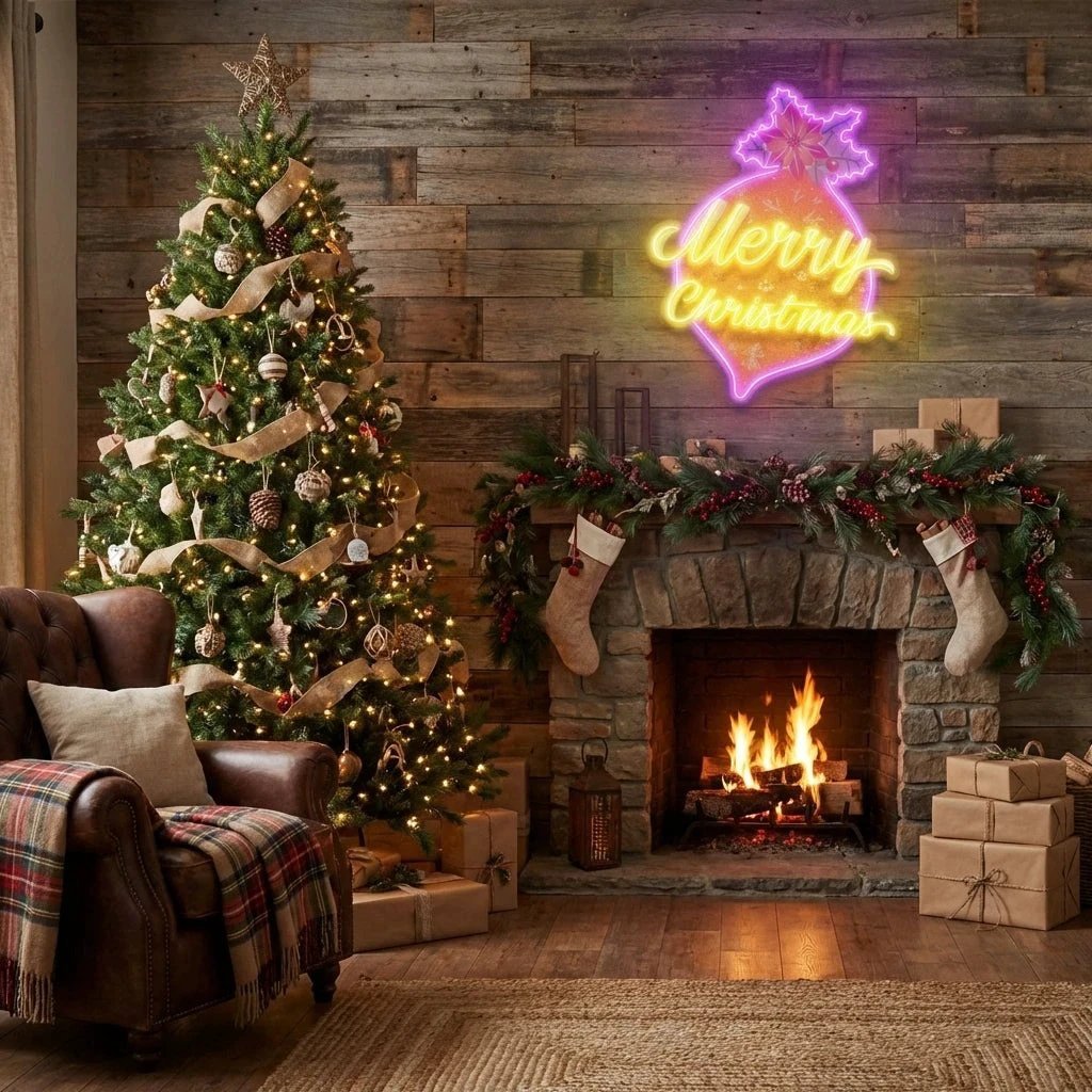Noel Bauble Art Work Led Neon Sign Light