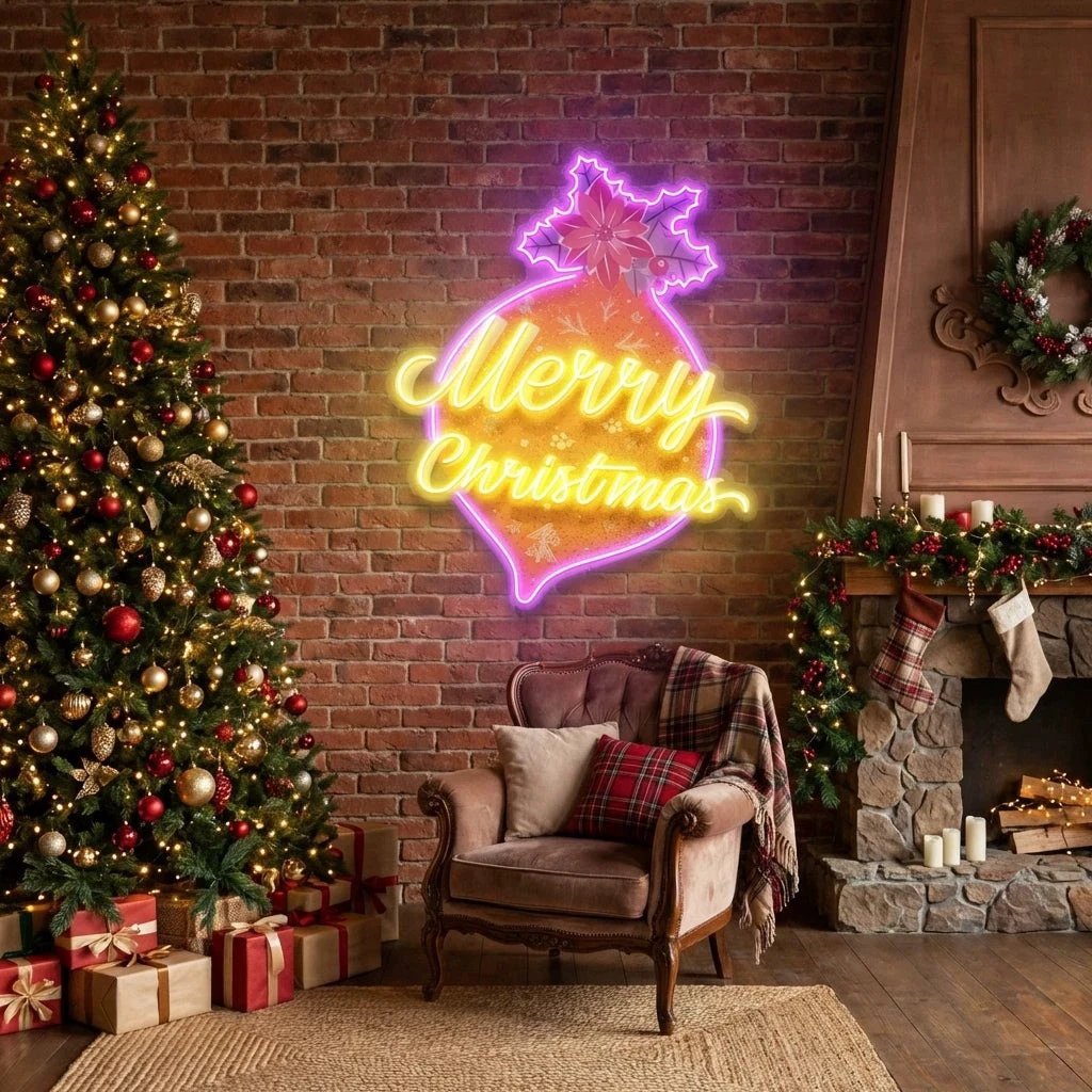Noel Bauble Art Work Led Neon Sign Light