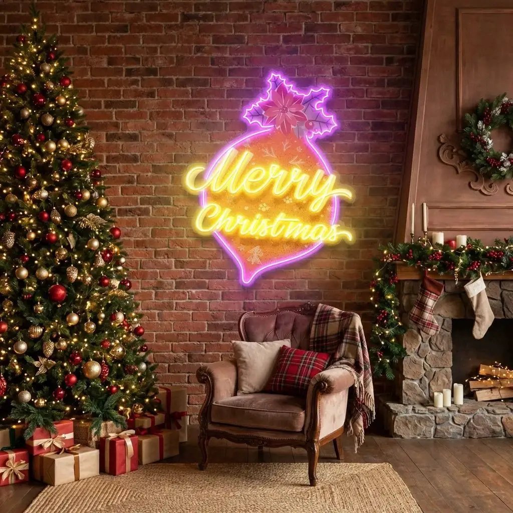 Noel Bauble Art Work Led Neon Sign Light