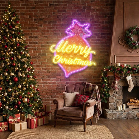 Noel Bauble Art Work Led Neon Sign Light