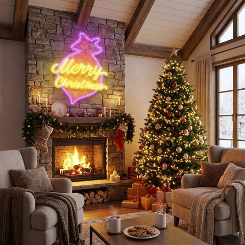 Noel Bauble Art Work Led Neon Sign Light
