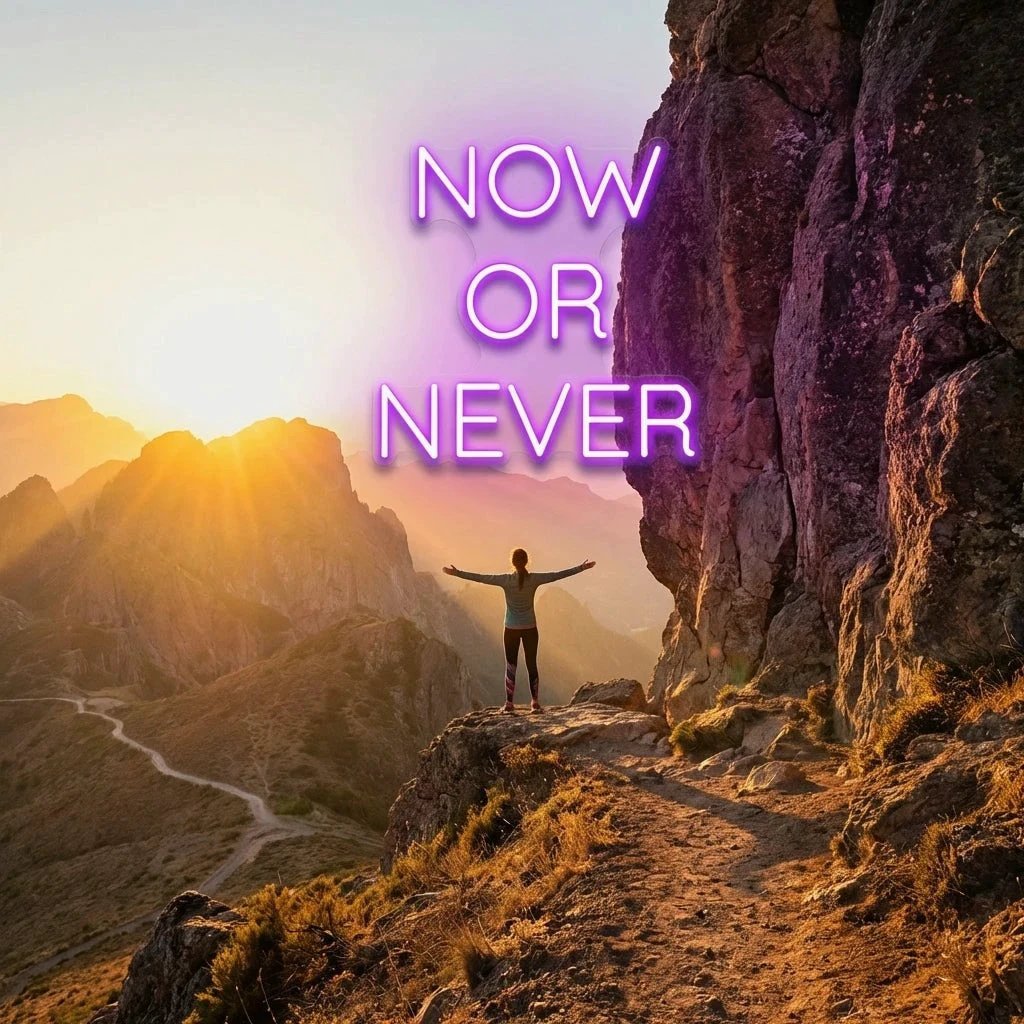 Now Or Never Led Neon Sign Light