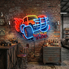 Off Road Truck With Hot Power Extreme LED Neon Sign Light Pop Art