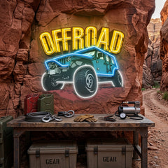Offroad Adventure Car LED Neon Sign Light Pop Art