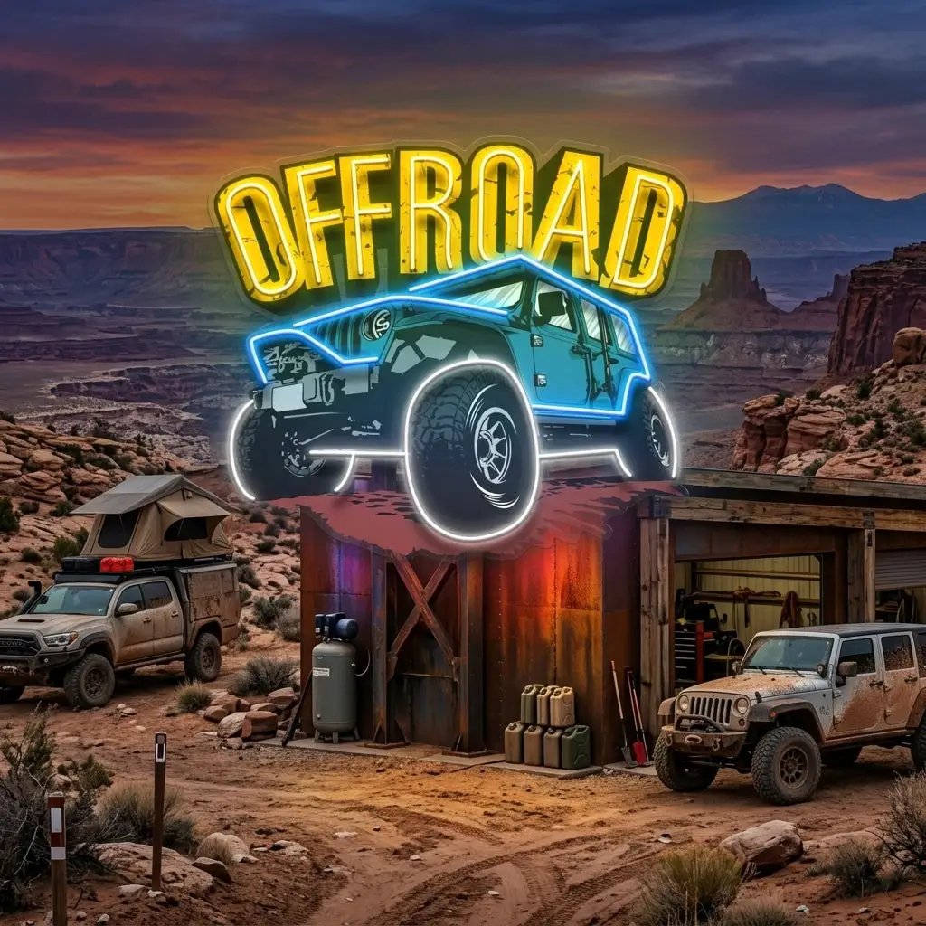 Offroad Adventure Car LED Neon Sign Light Pop Art