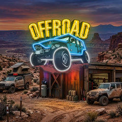 Offroad Adventure Car LED Neon Sign Light Pop Art
