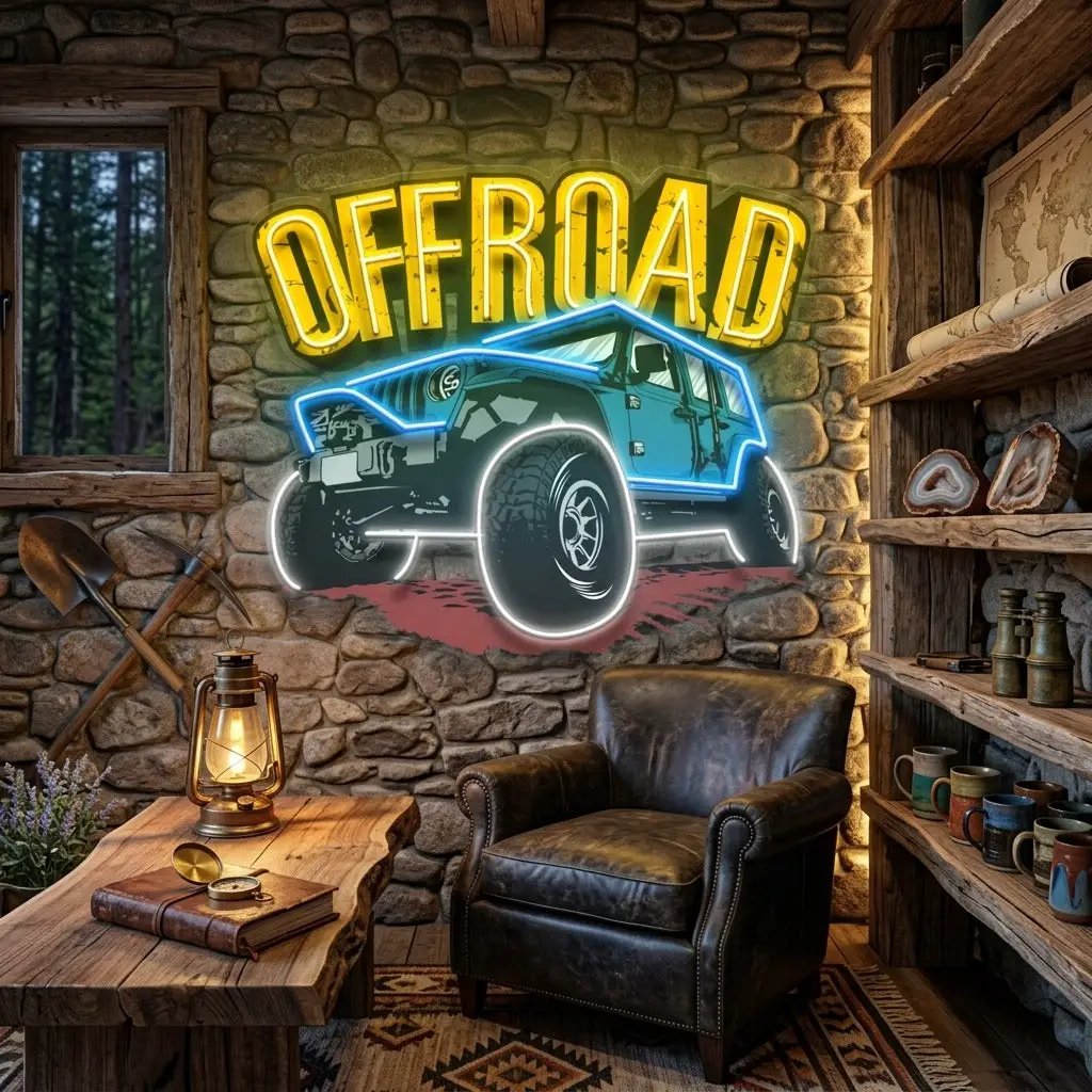 Offroad Adventure Car LED Neon Sign Light Pop Art