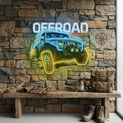 Offroad Adventure Dark Car LED Neon Sign Light Pop Art