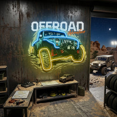 Offroad Adventure Dark Car LED Neon Sign Light Pop Art