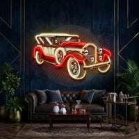 Old Car Power LED Neon Sign Light Pop Art
