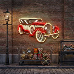 Old Car Power LED Neon Sign Light Pop Art