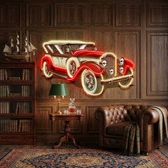 Old Car Power LED Neon Sign Light Pop Art