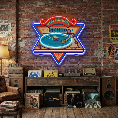 Old School Sound LED Neon Sign Light Pop Art