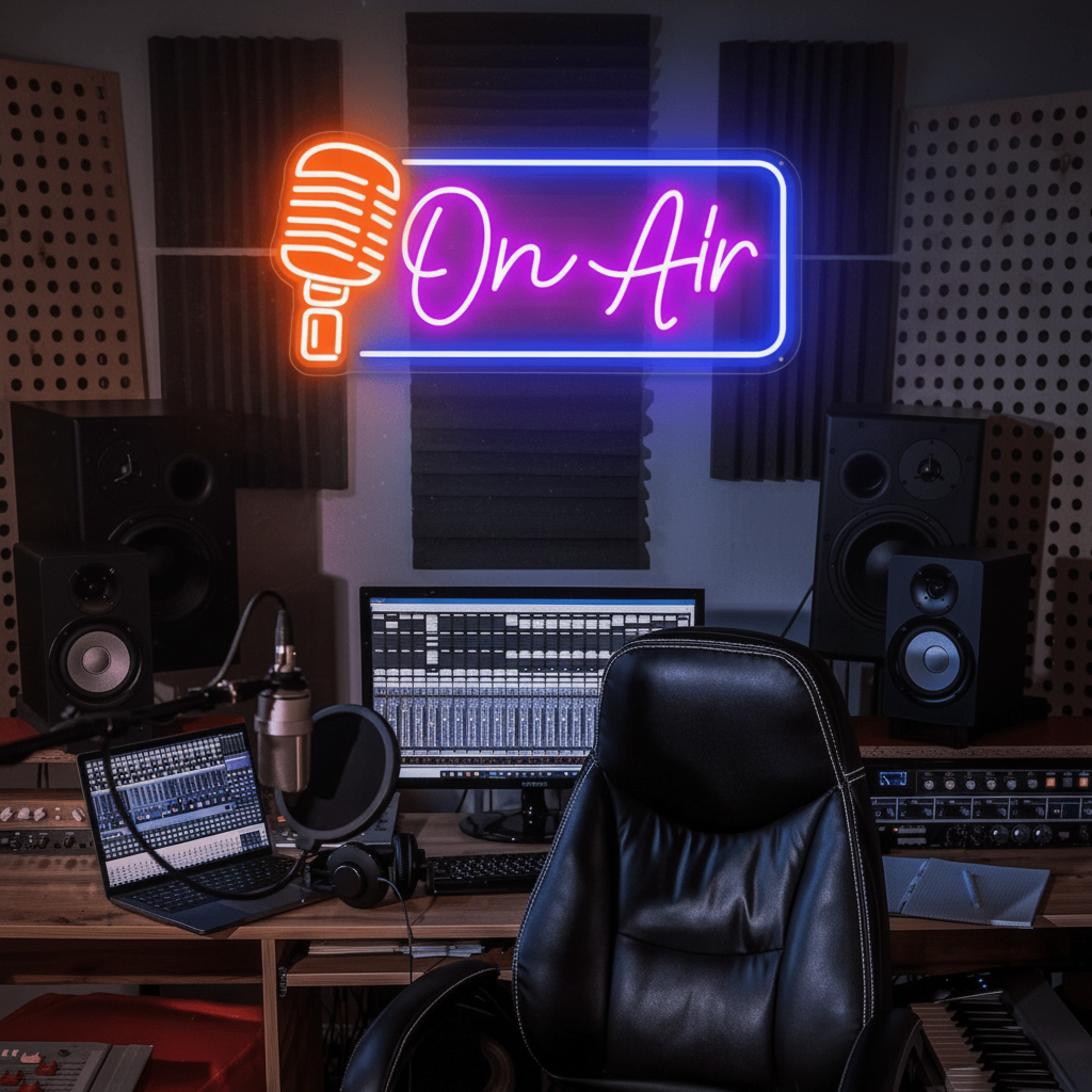 On Air Neon Sign Light Game Room Studio Neon Decor