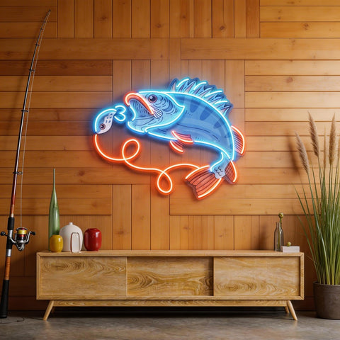 Orange Tail Fish LED Neon Sign Light Pop Art