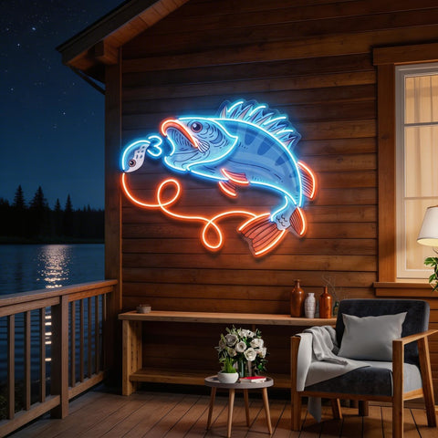Orange Tail Fish LED Neon Sign Light Pop Art