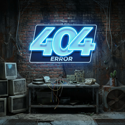 Page Not Found LED Neon Sign Light Pop Art