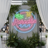 Paradise Beach Led Sign Custom Summer Party Decor Sign - VN03 - Customneonstudio