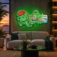 "Paradise In a Bottle" Neon x Acrylic Artwork