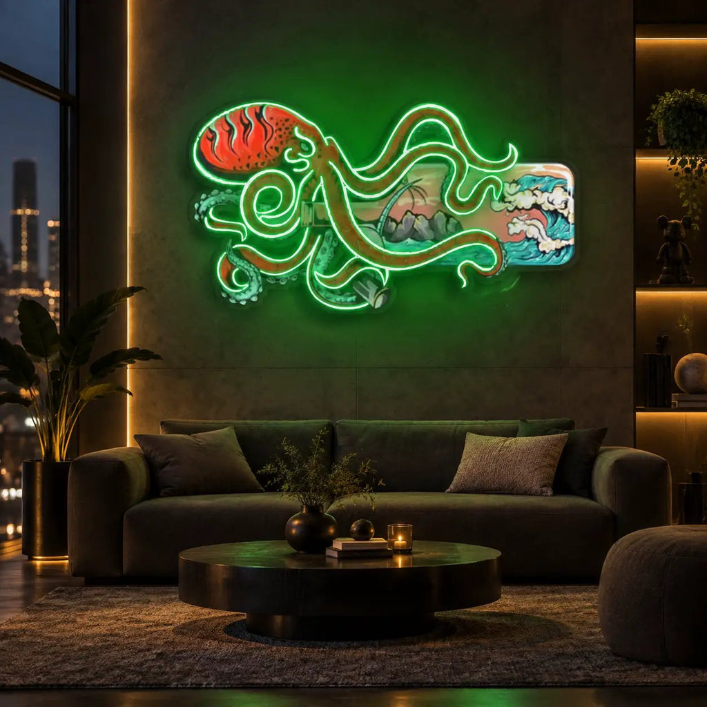 "Paradise In a Bottle" Neon x Acrylic Artwork