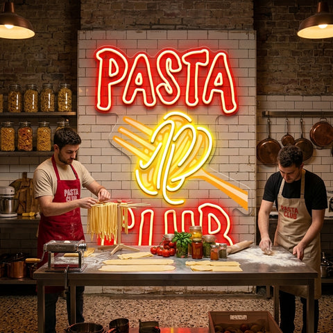 Pasta Club LED Neon Sign Light Pop Art